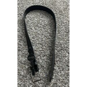 Chambers Black Leather Belt Woven Textured Men's Size 36 NWT Mexico Made